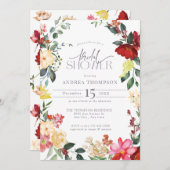 Blume im Aquapark Brautparty Einladung (Vorne/Hinten)