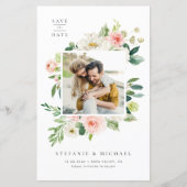 Blume im Aquarellgarten Save the Date Foto (Vorderseite)