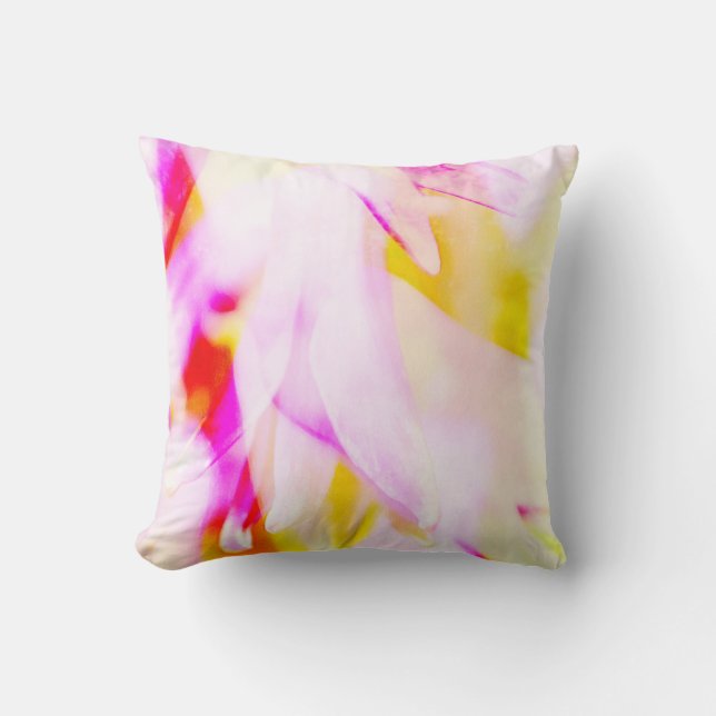 Blume im Aquarellstil Art Throw Kissen (Vorderseite)