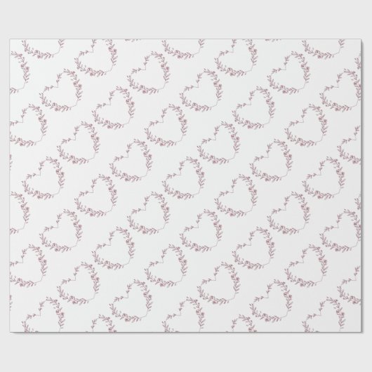 Blume im Aquarellstil Rosa Kraut Geschenkpapier (Flach)