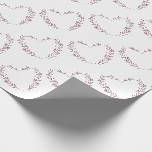 Blume im Aquarellstil Rosa Kraut Geschenkpapier (Ecke)