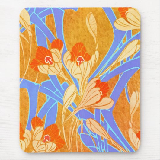 Blume im Art-Déco-Stil des Seguy - Mousepad (Vorne)