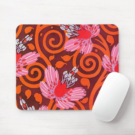 Blume im Art-Déco-Stil von Seguy - Mousepad (Mit Mouse)