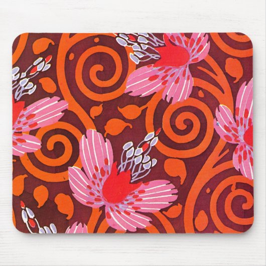 Blume im Art-Déco-Stil von Seguy - Mousepad (Vorne)