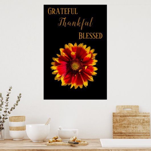 Blume im Blut Poster (Küche)