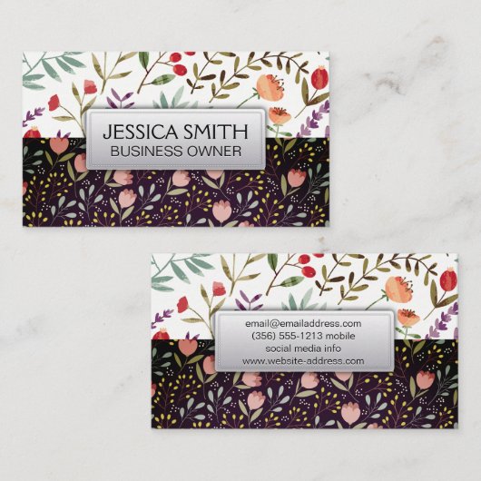 Blume im Blut Visitenkarte (Vorne/Hinten)