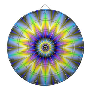 Blume im Dartboard der Blume Dartscheibe