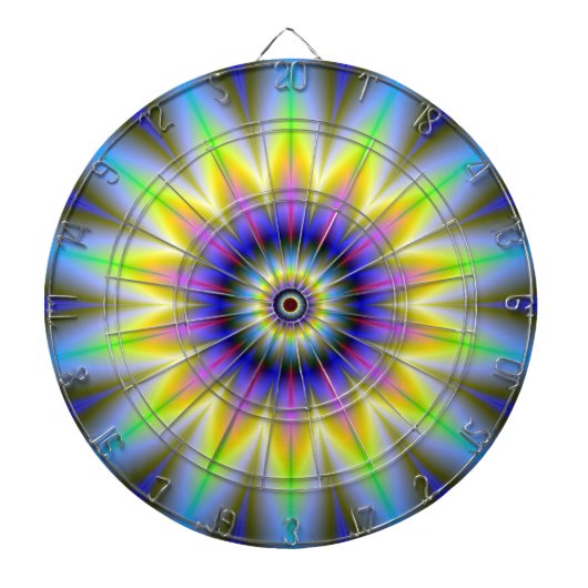 Blume im Dartboard der Blume Dartscheibe (vorne)