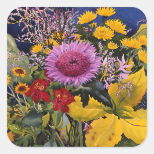 Blume im Dezember 2005 Quadratischer Aufkleber