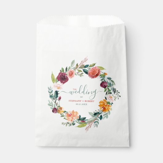 Blume im Englischen Garten - Gewohnter Hochzeitste Geschenktütchen (Vorderseite)