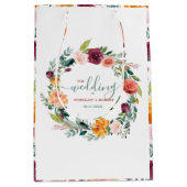 Blume im Englischen Garten - Gewohnter Hochzeitste Mittlere Geschenktüte (Vorderseite)