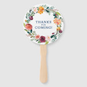 Blume im englischen Garten verrichten Hochzeitsdes Fächer (Rückseite)