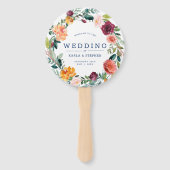 Blume im englischen Garten verrichten Hochzeitsdes Fächer (Vorderseite)