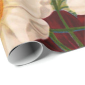 Blume im farbenfrohen Blut Geschenkpapier (Rolleneckpunkt)