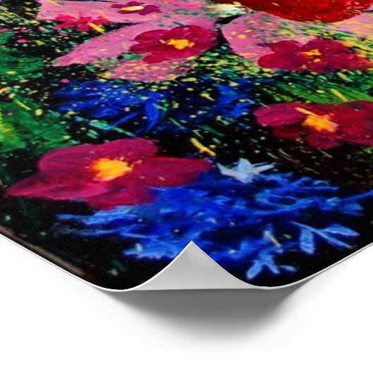 Blume im Feld 68 Poster (Ecke)