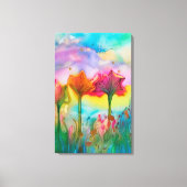 Blume im Feld Leinwanddruck (Vorderseite)