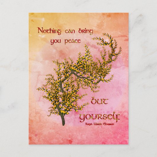 Blume im Frieden Inspiration Postkarte (Vorderseite)