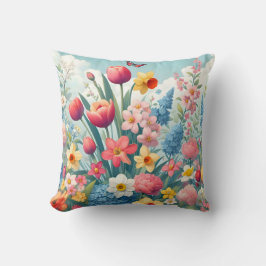 Blume im Frühjahr Nahtloses Pattern Kissen