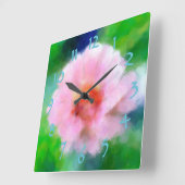 Blume im Frühjahr Quadratische Wanduhr (Winkel)