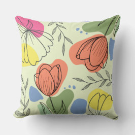 Blume im Frühjahrskissen Kissen