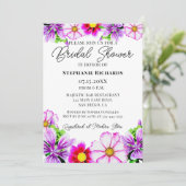 Blume im Frühling Wasserfarbe Brautparty Einladung (Stehend Vorderseite)