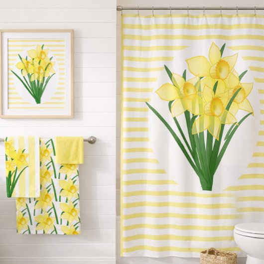 Blume im Frühlingsstil Duschvorhang