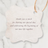 Blume im Garten Elegant Vielen Dank Geschenkanhänger (Rückseite)