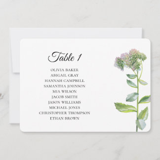 Blume im Garten. Hochzeitssitzpläne Einladung