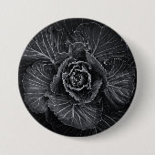 Blume im Garten in Schwarz und Weiß Nr. 108 Button (Vorderseite)