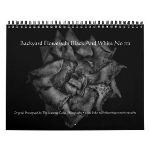 Blume im Garten in Schwarz und Weiß Nr. 112 Kalender