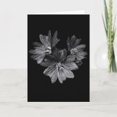 Blume im Garten in Schwarz und Weiß Nr. 11 Karte (Vorderseite)