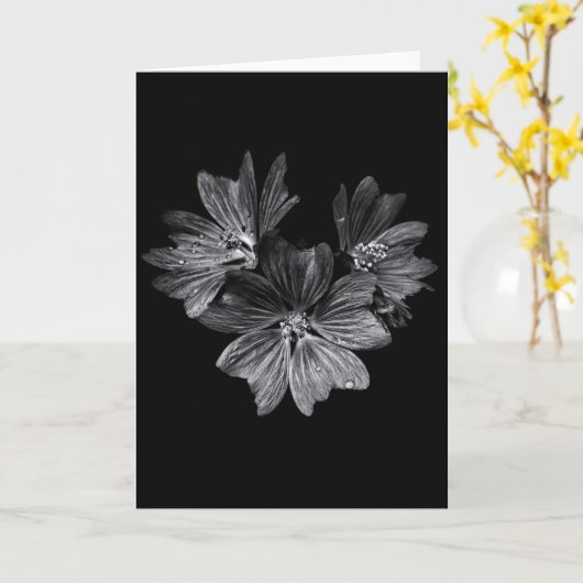 Blume im Garten in Schwarz und Weiß Nr. 11 Karte (Gelbe Blume)