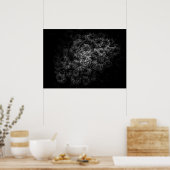 Blume im Garten in Schwarz und Weiß Nr. 29 Poster (Küche)