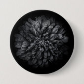 Blume im Garten in Schwarz und Weiß Nr. 68 Button (Vorderseite)
