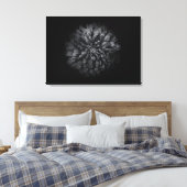 Blume im Garten in Schwarz und Weiß Nr. 68 Leinwanddruck (Insitu (Schlafzimmer))