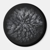 Blume im Garten in Schwarz und Weiß Nr. 68 Magnet (Vorne)