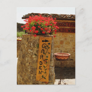 Blume im Garten, Monteriggioni, Siena Postkarte