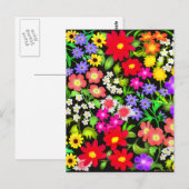 Blume im Garten Postkarte (Vorne/Hinten)