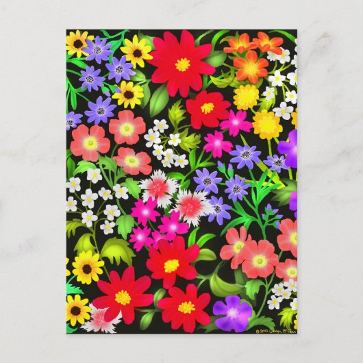 Blume im Garten Postkarte (Vorderseite)