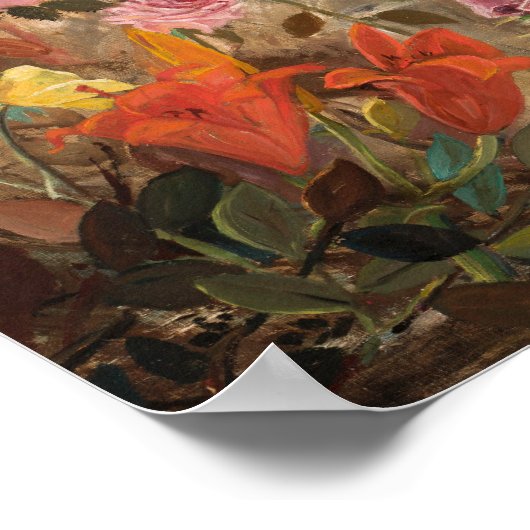 Blume im Garten | Tadeusz Makowski Poster (Ecke)