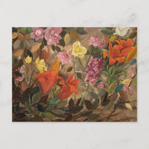 Blume im Garten   Tadeusz Makowski Postkarte