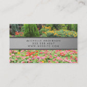 Blume im Garten Visitenkarte (Rückseite)
