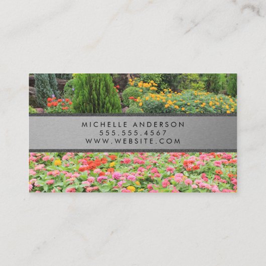 Blume im Garten Visitenkarte (Rückseite)