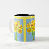 Blume im Geburtsmonat Geboren im März Affodische B Zweifarbige Tasse (Vorderseite Links)