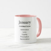 Blume im Geburtsmonat - Januar personalisiert Tasse (VorderseiteRechts)