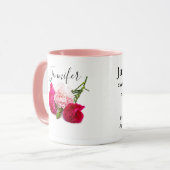 Blume im Geburtsmonat - Januar personalisiert Tasse (Vorderseite Links)