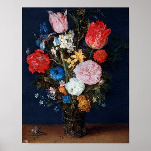 Blume im Glass Vessel, Jan Brueghel, der Ältere Poster (Vorne)