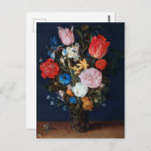 Blume im Glass Vessel, Jan Brueghel, der Ältere Postkarte (Vorne/Hinten)