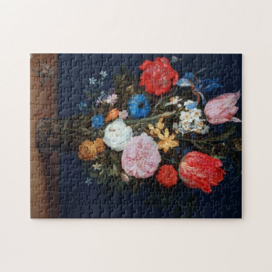 Blume im Glass Vessel, Jan Brueghel, der Ältere Puzzle (Horizontal)