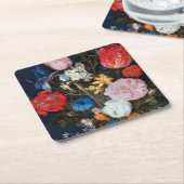 Blume im Glass Vessel, Jan Brueghel, der Ältere Rechteckiger Pappuntersetzer (angewinkelt)